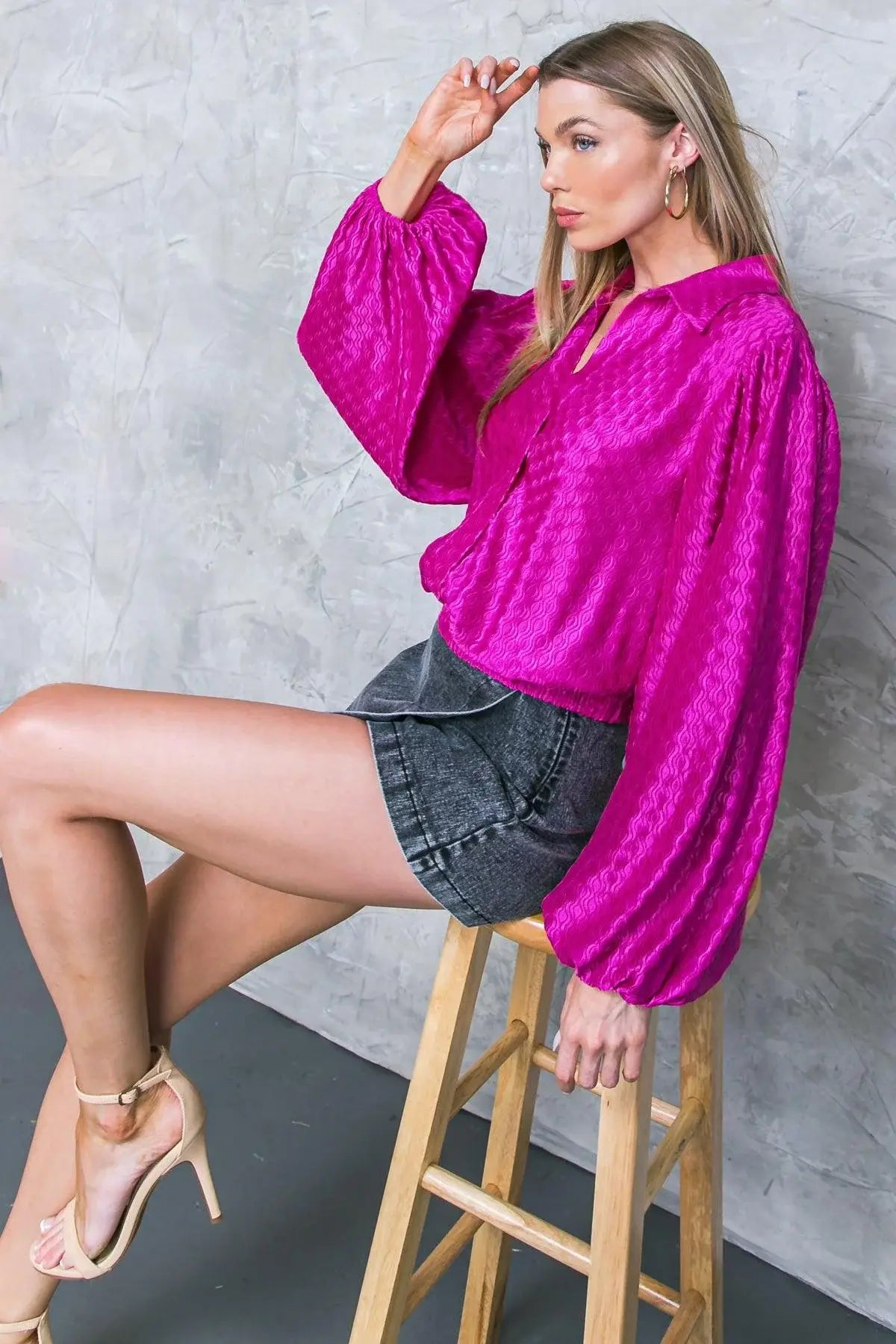 REGAL ROMANCE WOVEN TOP - Flying Tomato - Flyclothing LLC