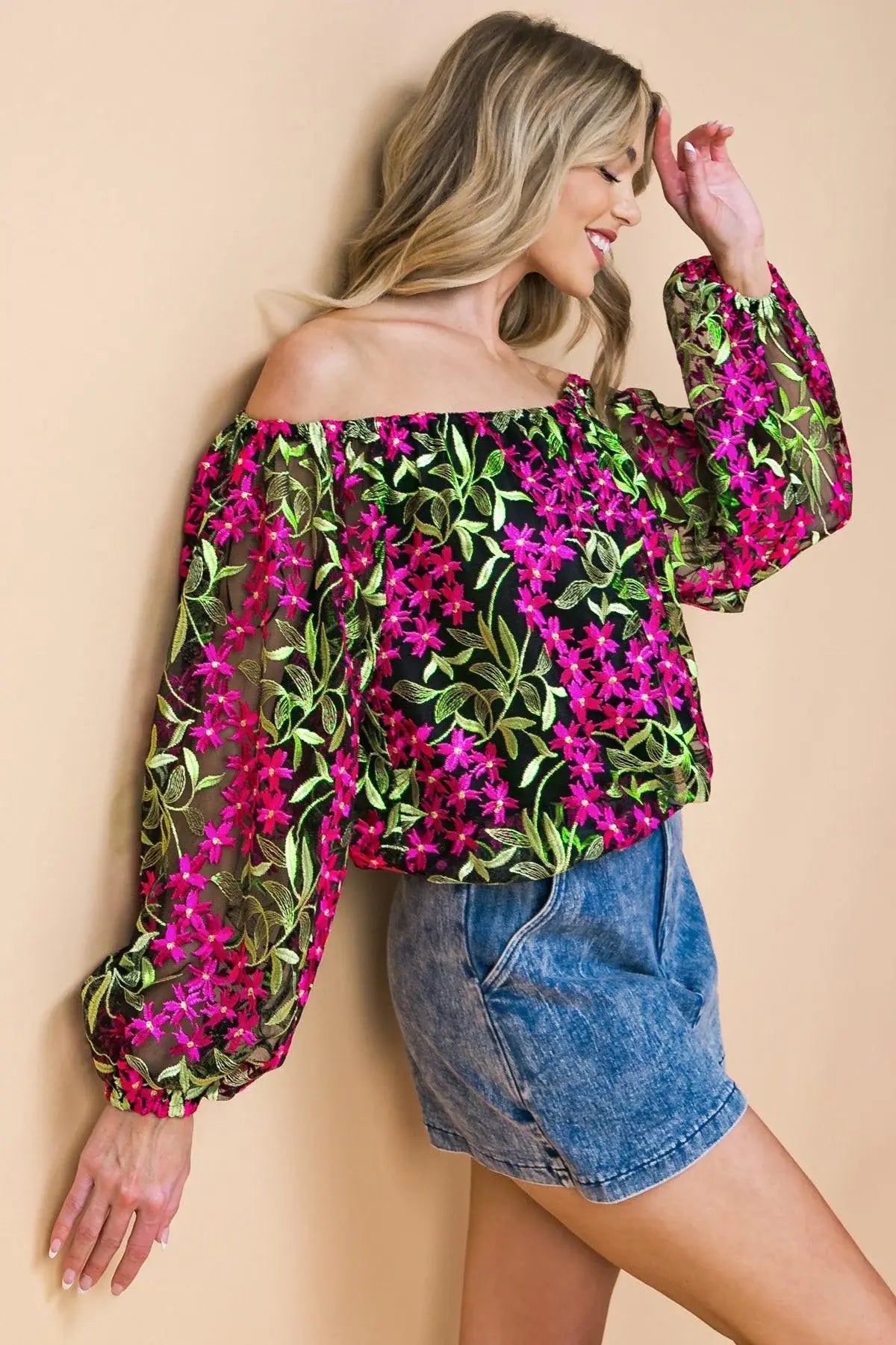 FEELING MIGHTY FINE WOVEN TOP - Flying Tomato - Flyclothing LLC