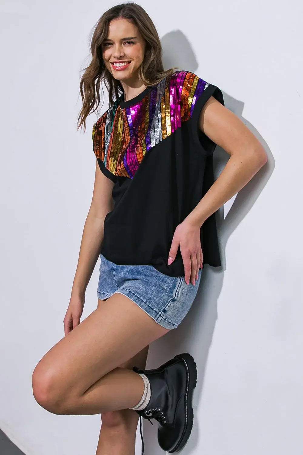 HOW I'M FEELING BLACK KNIT TOP - Flying Tomato - Flyclothing LLC