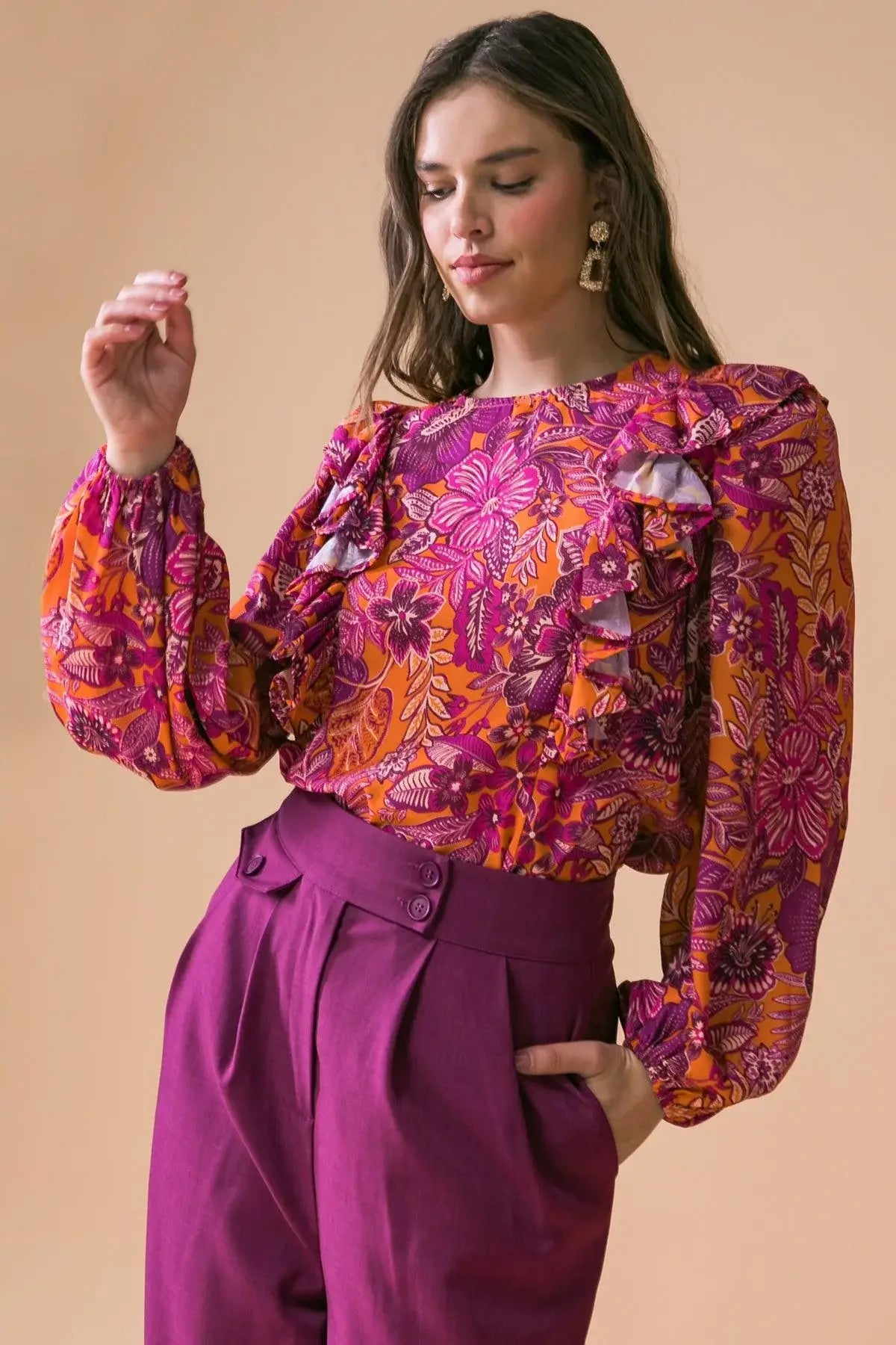 READY FOR WHAT'S NEXT WOVEN TOP - Flying Tomato - Flyclothing LLC