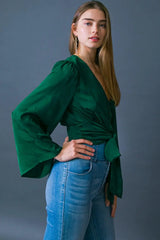 THE RIGHT ADDITION WOVEN TOP - Flying Tomato - Flyclothing LLC