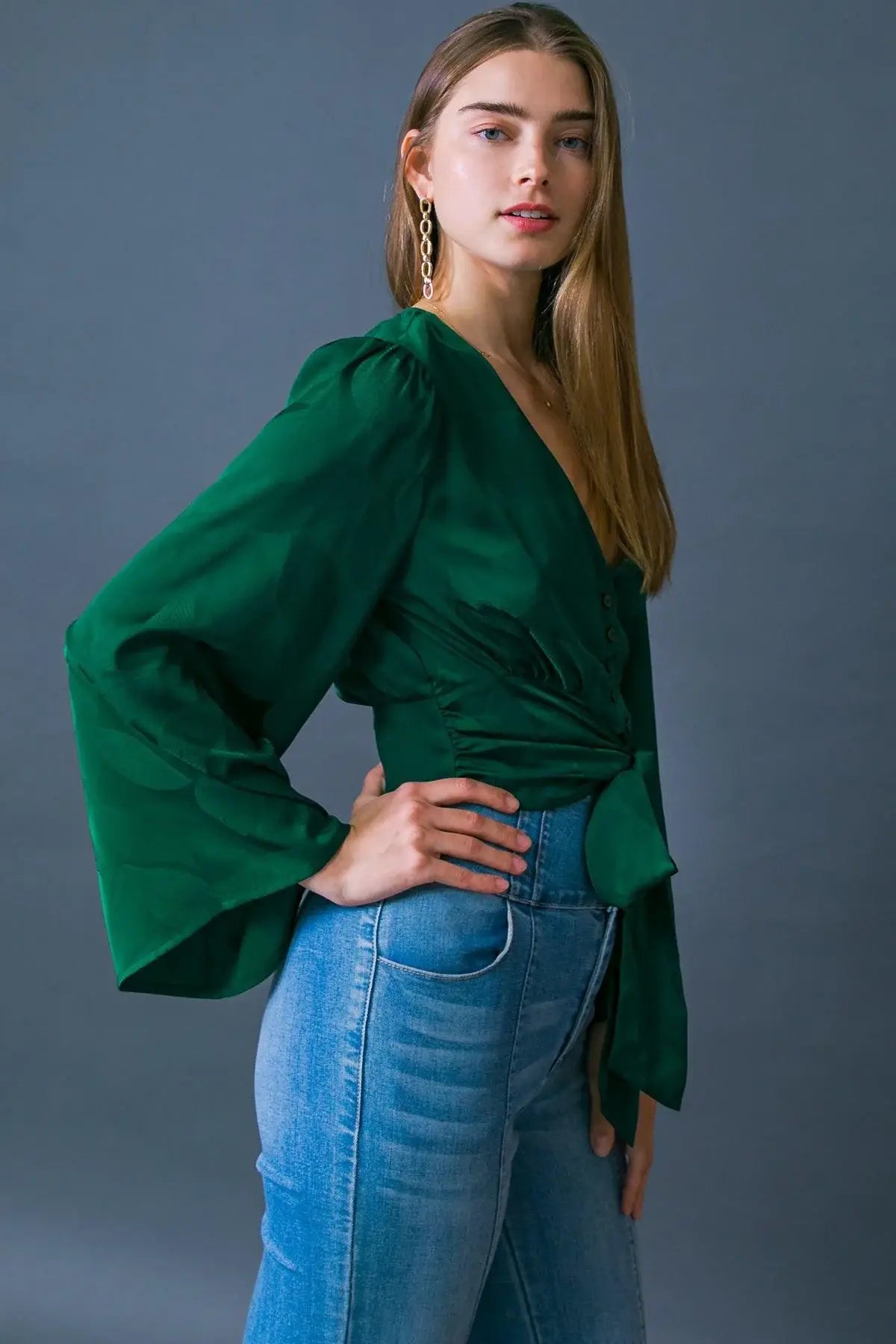 THE RIGHT ADDITION WOVEN TOP - Flying Tomato - Flyclothing LLC