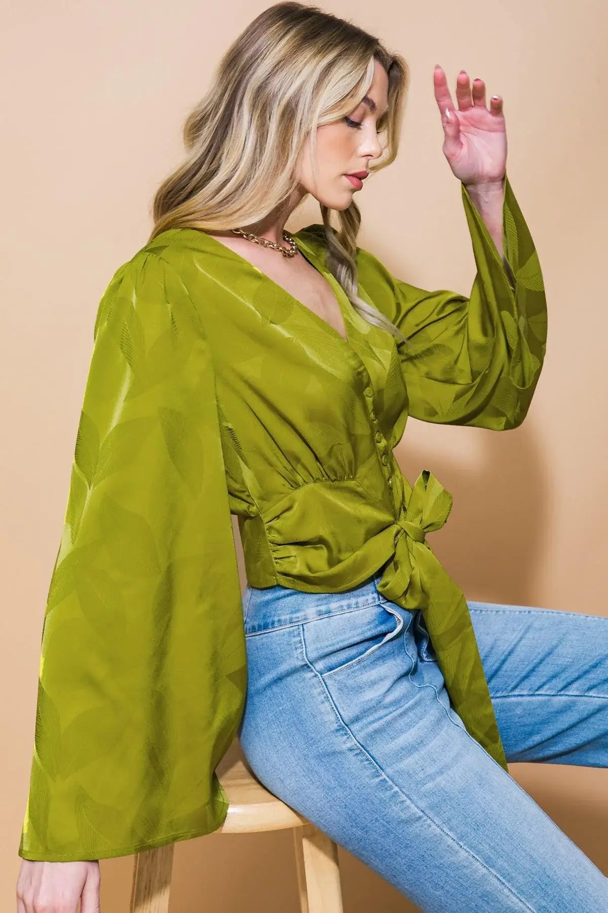 THE RIGHT ADDITION WOVEN TOP - Flying Tomato - Flyclothing LLC