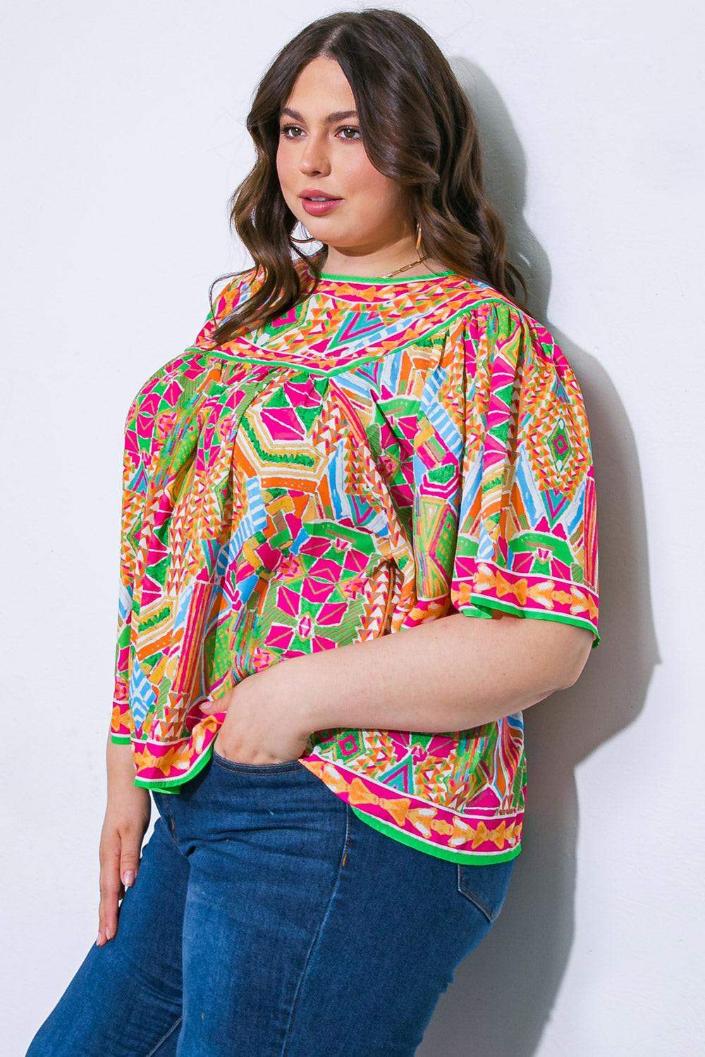 SPARKLY ENERGY WOVEN TOP - Flying Tomato - Flyclothing LLC