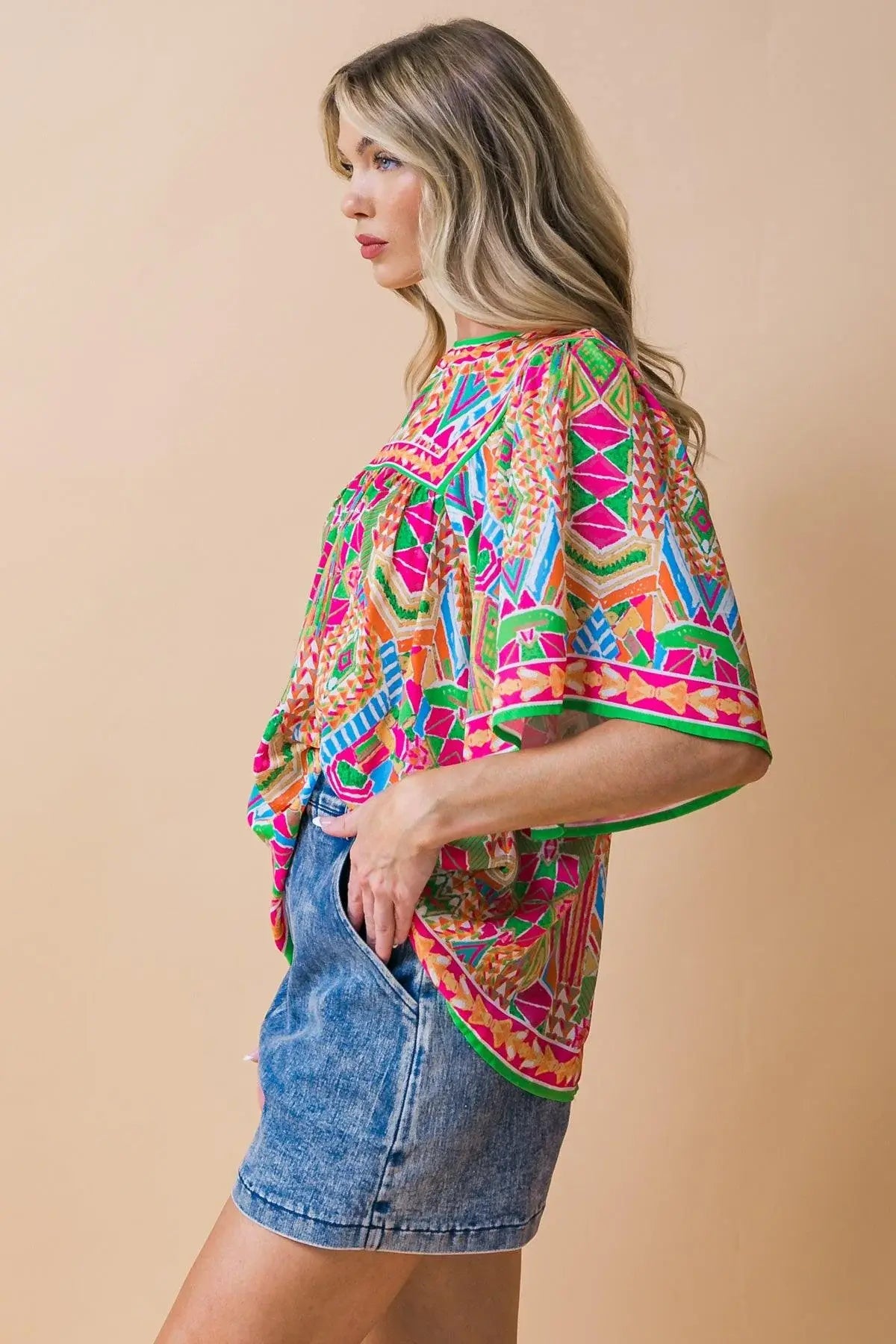 SPARKLY ENERGY WOVEN TOP - Flying Tomato - Flyclothing LLC