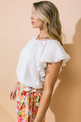 WAVE WHISPERS WOVEN TOP - Flying Tomato - Flyclothing LLC