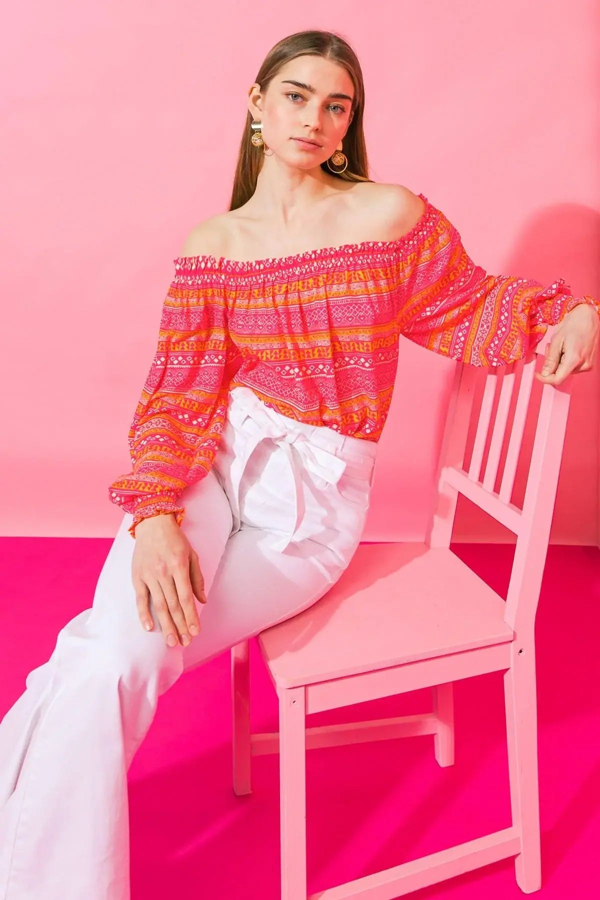 COSMO PLEASE WOVEN TOP - Flying Tomato - Flyclothing LLC