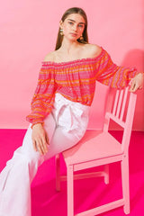 COSMO PLEASE WOVEN TOP - Flying Tomato - Flyclothing LLC