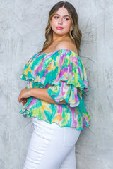 MAGNOLIA SANTA CATERINA WOVEN TOP - Flying Tomato - Flyclothing LLC