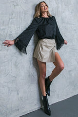 A STEP AHEAD FAUX LEATHER SKORT - Flying Tomato - Flyclothing LLC