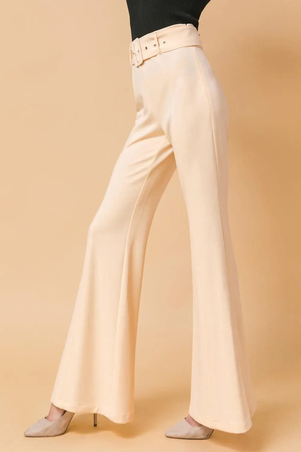 COUNTDOWN THE HOURS WOVEN FLARED PANTS - Flying Tomato - Flyclothing LLC