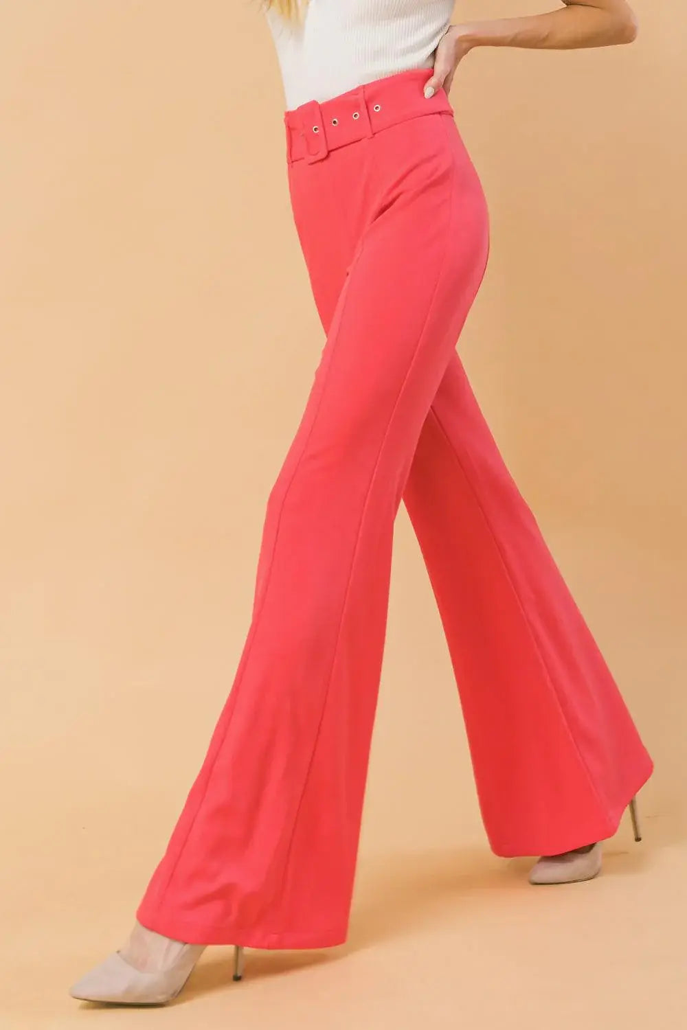 COUNTDOWN THE HOURS WOVEN FLARED PANTS - Flying Tomato - Flyclothing LLC