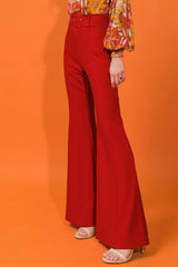 COUNTDOWN THE HOURS WOVEN FLARED PANTS - Flying Tomato - Flyclothing LLC