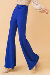 COUNTDOWN THE HOURS WOVEN FLARED PANTS - Flying Tomato - Flyclothing LLC