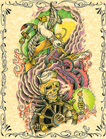 Black Market Art Company Skeleton Print