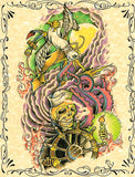 Black Market Art Company Skeleton Print