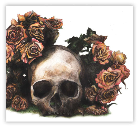 Black Market Art Company Skull Watercolor Print - Black Market Art Company - Flyclothing LLC