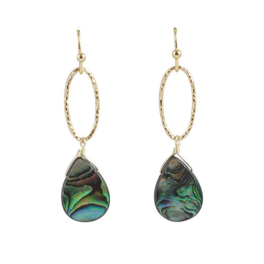 Sky Fall Bronze Earrings-Abalone - Barse Jewelry - Flyclothing LLC