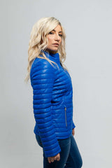 Skylar Women's Faux Leather Puffer Jacket - Whet Blu NYC - Flyclothing LLC