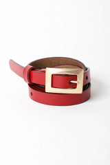 Gold Buckle Skinny Belt – Chic and Elegant