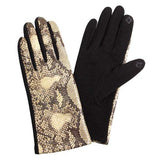 Smart Touch Python Print Smart Gloves - Madeline Love - Flyclothing LLC