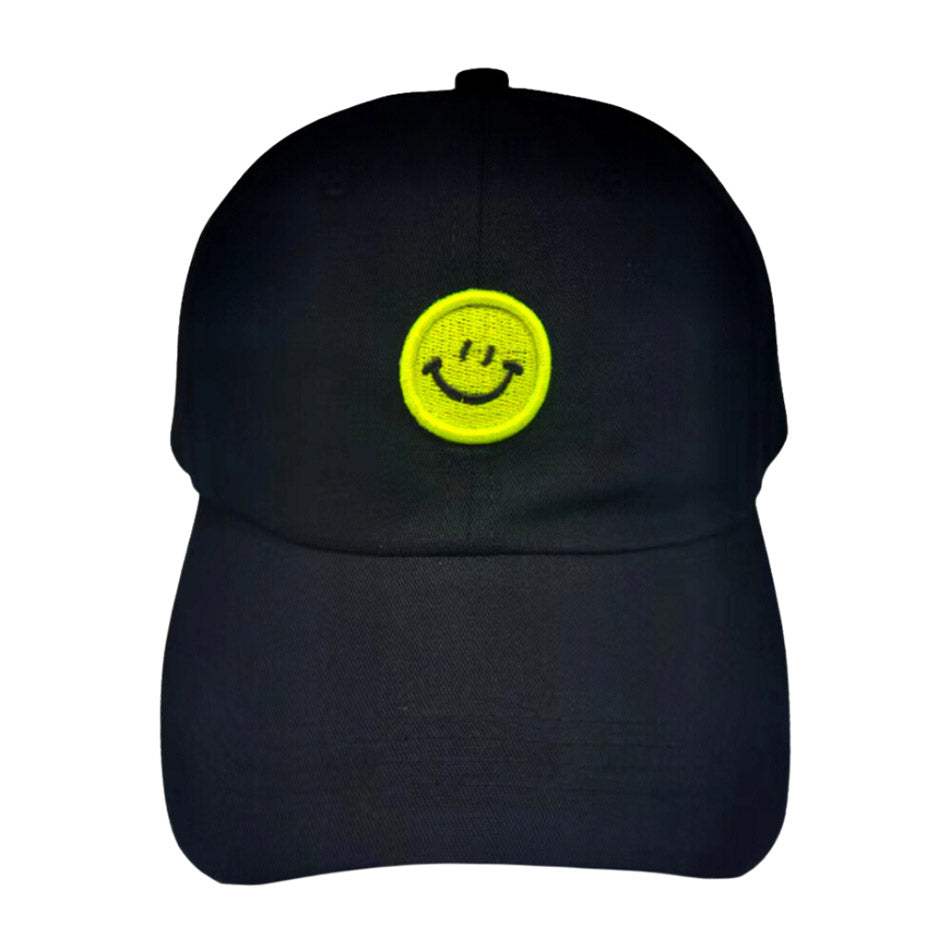 Smile Accented Solid Baseball Cap - Madeline Love - Flyclothing LLC