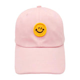 Smile Accented Solid Baseball Cap - Madeline Love - Flyclothing LLC