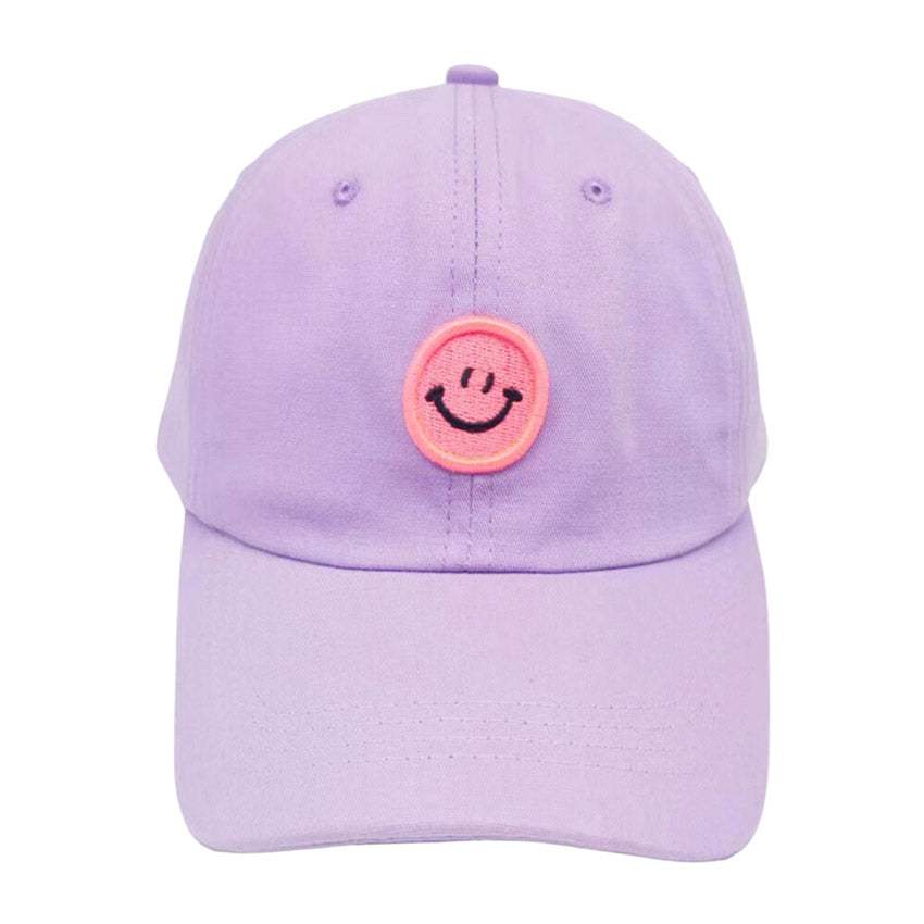 Smile Accented Solid Baseball Cap - Madeline Love - Flyclothing LLC