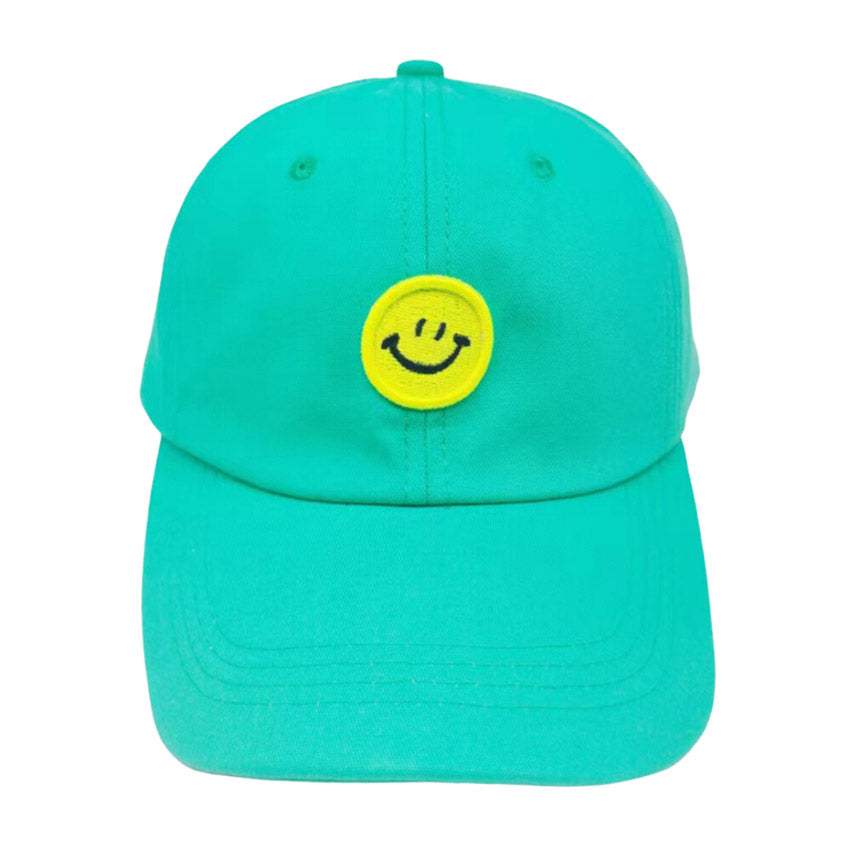Smile Accented Solid Baseball Cap - Madeline Love - Flyclothing LLC