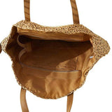 Smile Pointed Color Block Straw Round Shoulder Bag - Madeline Love - Flyclothing LLC