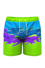 The Snack Shack | Retro Neon Ball Hammock® Pouch 8" Swim Trunks