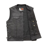 Sniper Men's Motorcycle Leather Vest - First Manufacturing Company - Flyclothing LLC
