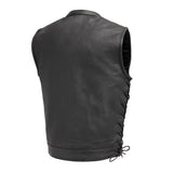 Sniper Men's Motorcycle Leather Vest - First Manufacturing Company - Flyclothing LLC