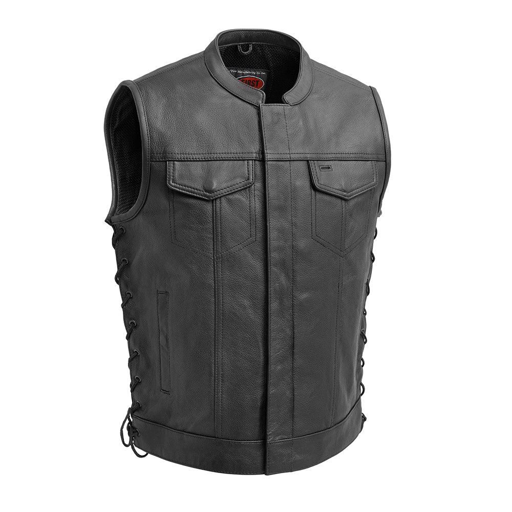 Sniper Men's Motorcycle Leather Vest - First Manufacturing Company - Flyclothing LLC