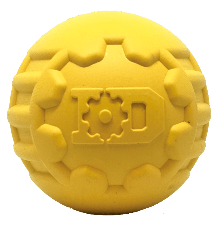 Industrial Dog Ball Rubber Chew Toy for Heavy Chewers | Yellow | USA Made | SodaPup - SodaPup/True Dogs, LLC - Flyclothing LLC