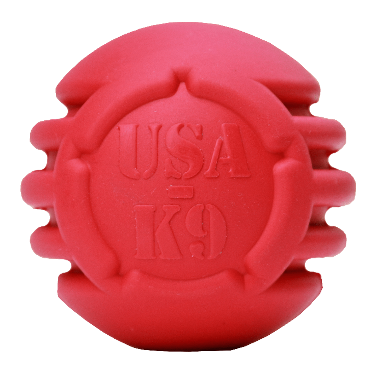 USA-K9 Stars and Stripes Rubber Dog Toy | K9 Handler Reward Toy | Red | USA Made - SodaPup/True Dogs, LLC - Flyclothing LLC
