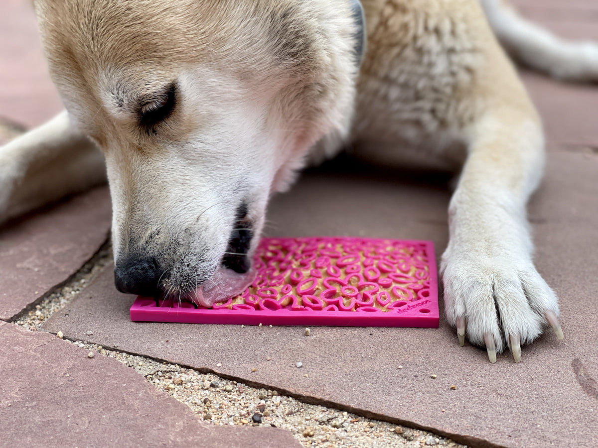 Flower Power emat - Enrichment Lick Mat for Dogs and Cats | Flower Design | USA Made - SodaPup/True Dogs, LLC - Flyclothing LLC