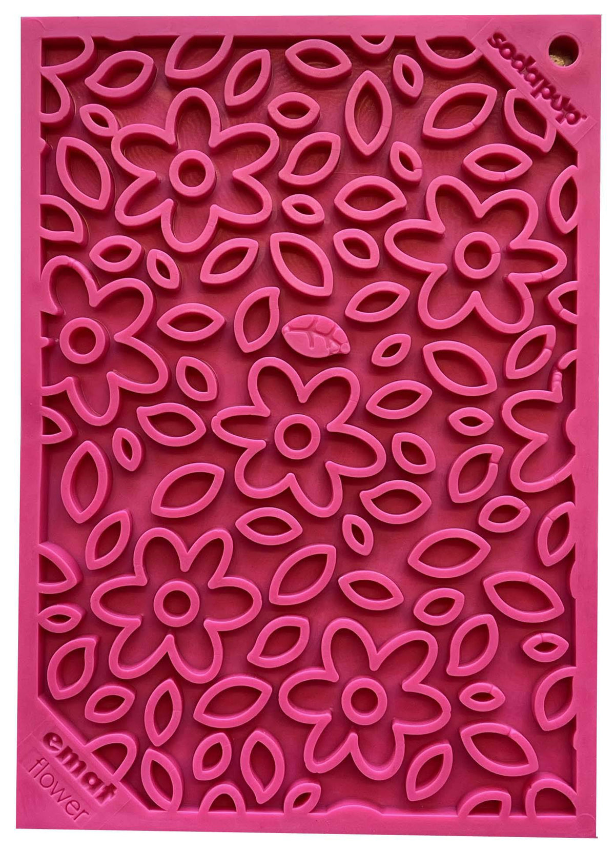 Flower Power emat - Enrichment Lick Mat for Dogs and Cats | Flower Design | USA Made - SodaPup/True Dogs, LLC - Flyclothing LLC