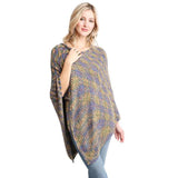 Soft Cozy Mixed Printed Poncho - Madeline Love - Flyclothing LLC