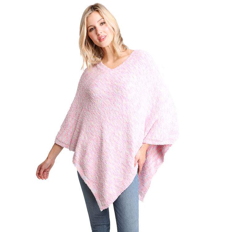 Soft Cozy Mixed Printed Poncho - Madeline Love - Flyclothing LLC