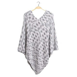 Soft Cozy Mixed Printed Poncho - Madeline Love - Flyclothing LLC