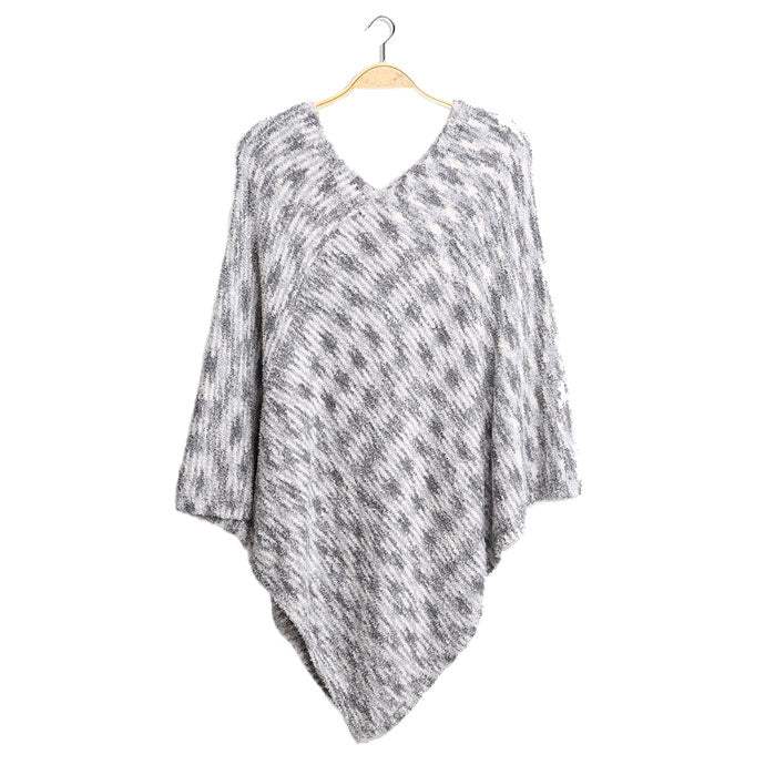Soft Cozy Mixed Printed Poncho - Madeline Love - Flyclothing LLC