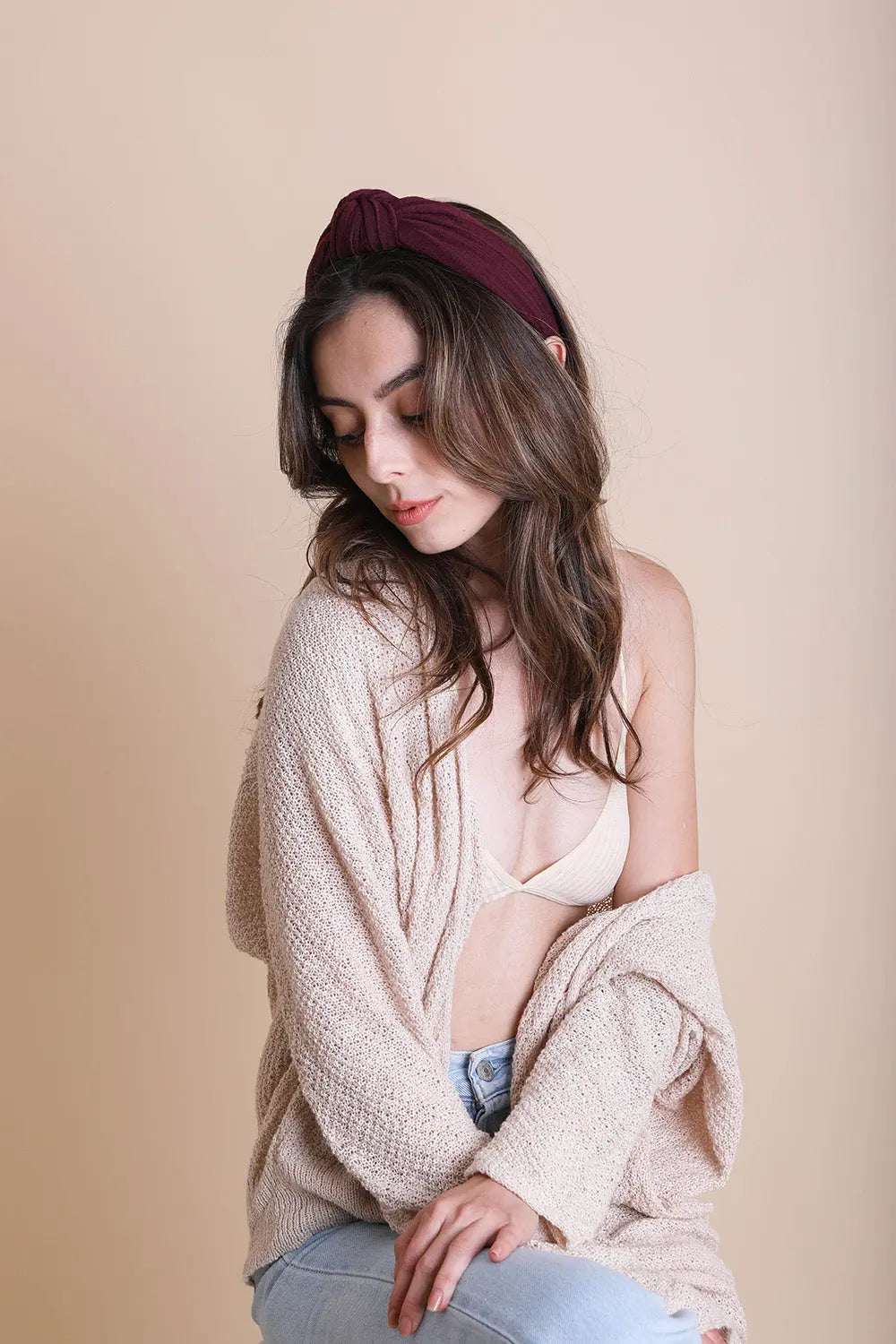 Wide Striped Topknot Headband – Chic and Comfortable - Boho Clothing and Accessories - Flyclothing LLC