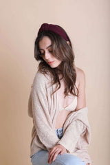 Wide Striped Topknot Headband – Chic and Comfortable - Boho Clothing and Accessories - Flyclothing LLC
