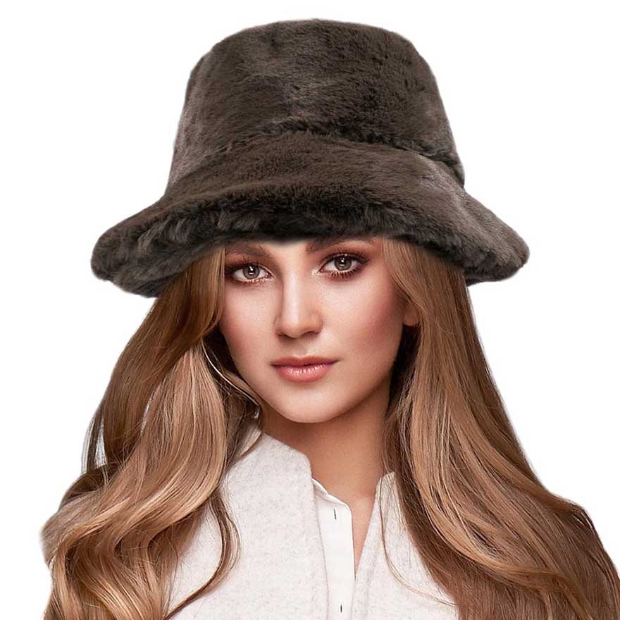 Soft Faux Fur Bucket Hat - Madeline Love - Flyclothing LLC