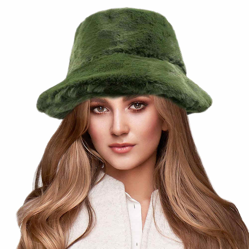 Soft Faux Fur Bucket Hat - Madeline Love - Flyclothing LLC