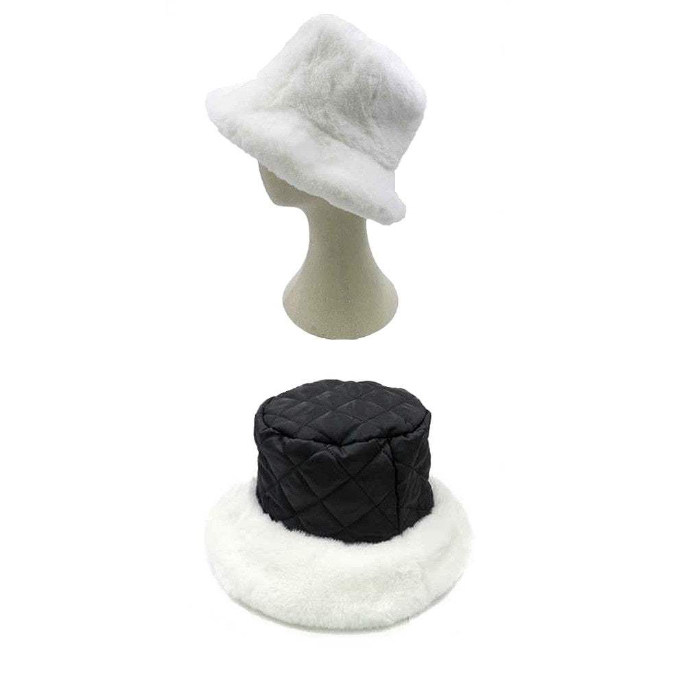 Soft Faux Fur Bucket Hat - Madeline Love - Flyclothing LLC