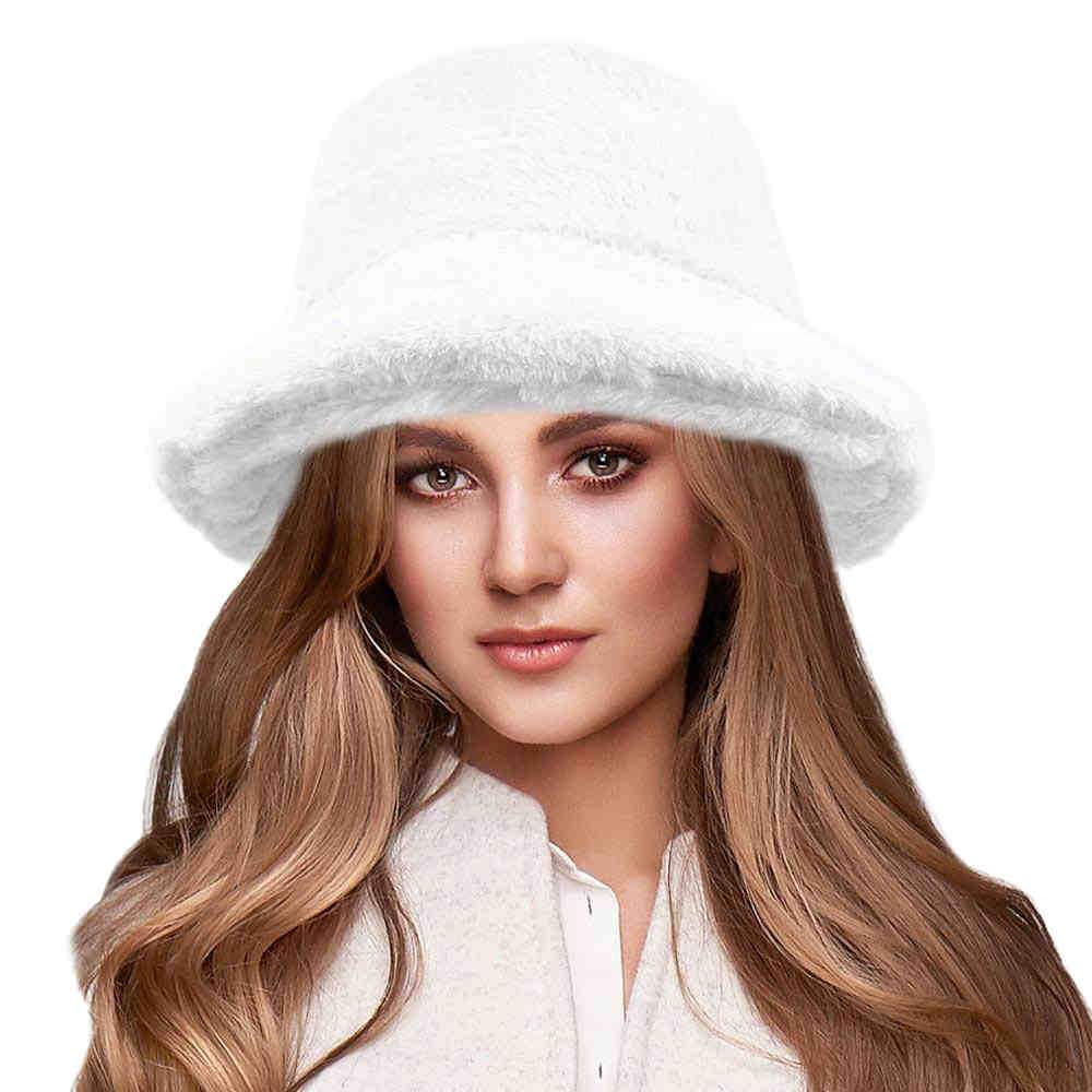 Soft Faux Fur Bucket Hat - Madeline Love - Flyclothing LLC