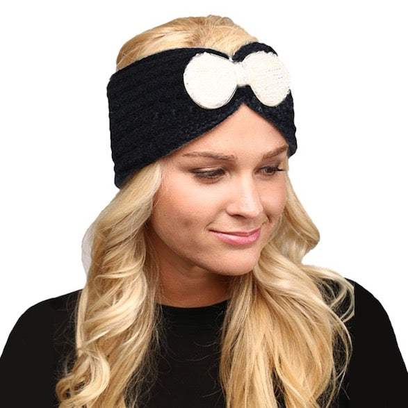 Soft Knit Accented Plush Bow Detailed Headband Ear Warmer - Madeline Love - Flyclothing LLC