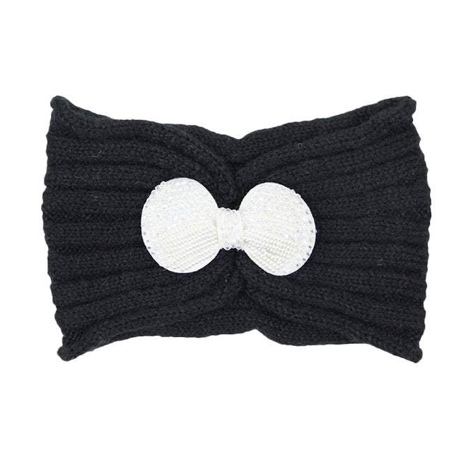 Soft Knit Accented Plush Bow Detailed Headband Ear Warmer - Madeline Love - Flyclothing LLC